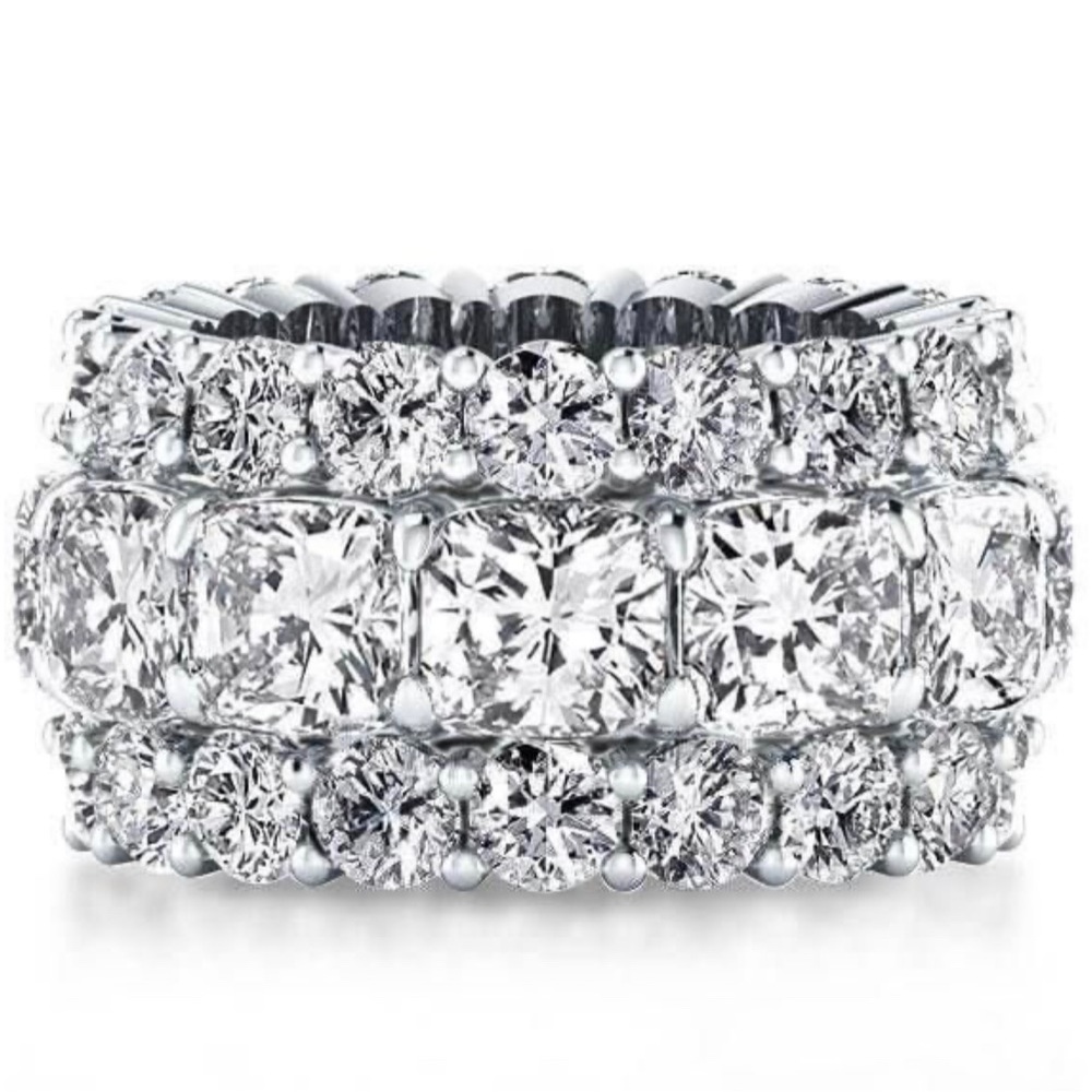 Italo Eternity Cushion Cut Wedding Band Eternity Band For Women